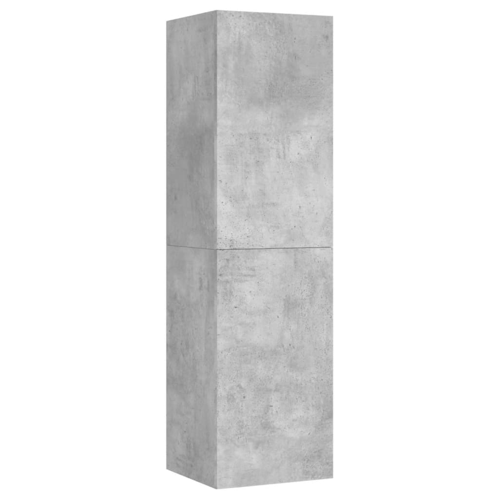 4 Piece TV Cabinet Set Concrete Grey Engineered Wood