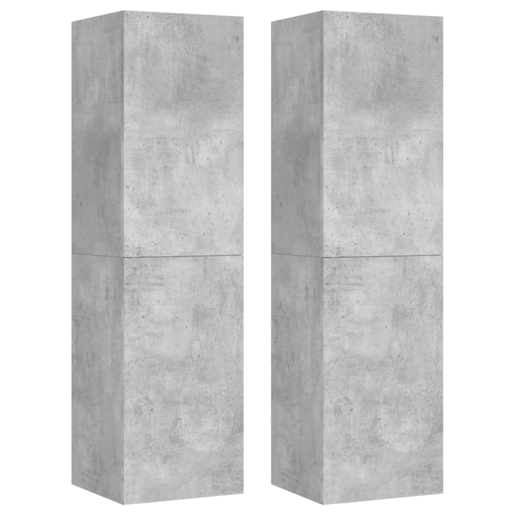 4 Piece TV Cabinet Set Concrete Grey Engineered Wood