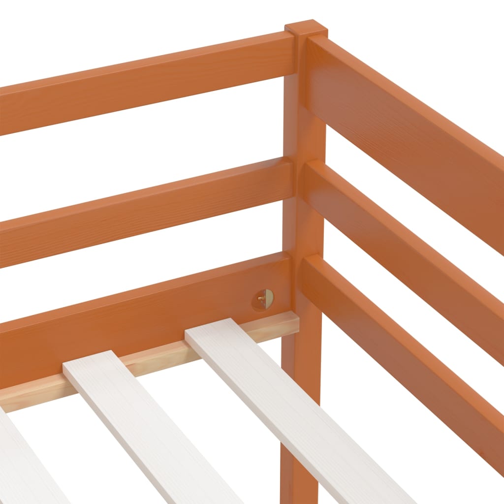 Bed Frame with Storage without Mattress Honey Brown 90x200 cm