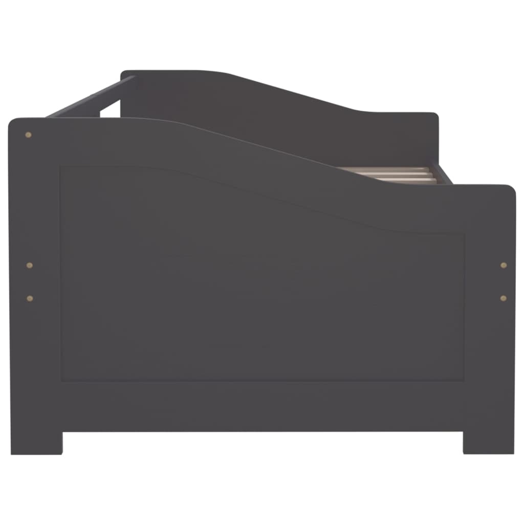 3-Seater Day Bed without Mattress Dark Grey 90x200cm