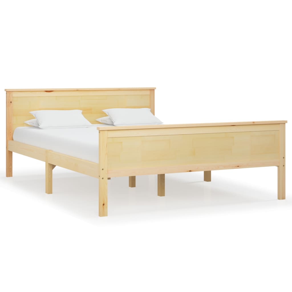 Bed Frame without Mattress Solid Wood Pine 140x200 cm