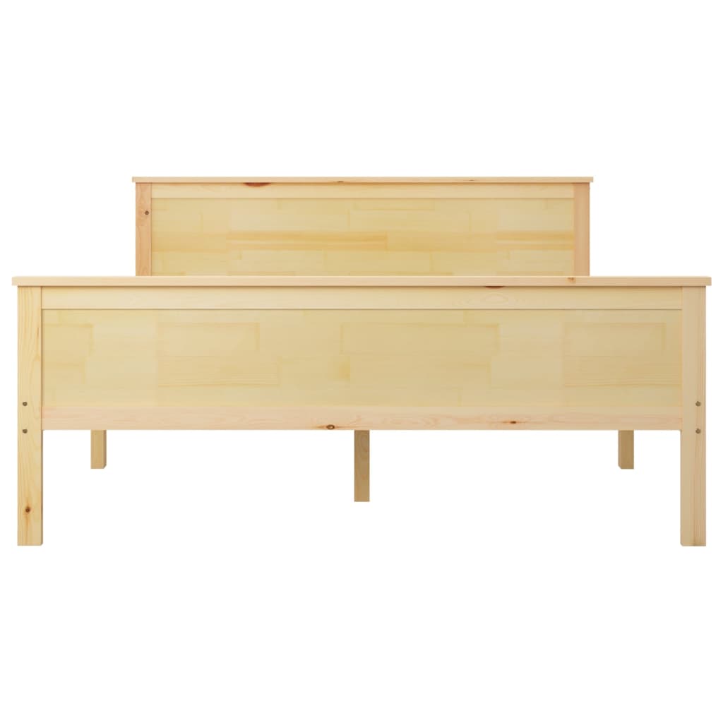 Bed Frame without Mattress Solid Wood Pine 140x200 cm