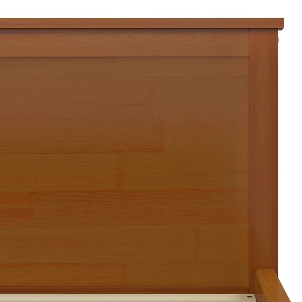 Bed Frame without Mattress Honey Brown Solid Wood Pine 160x200cm
