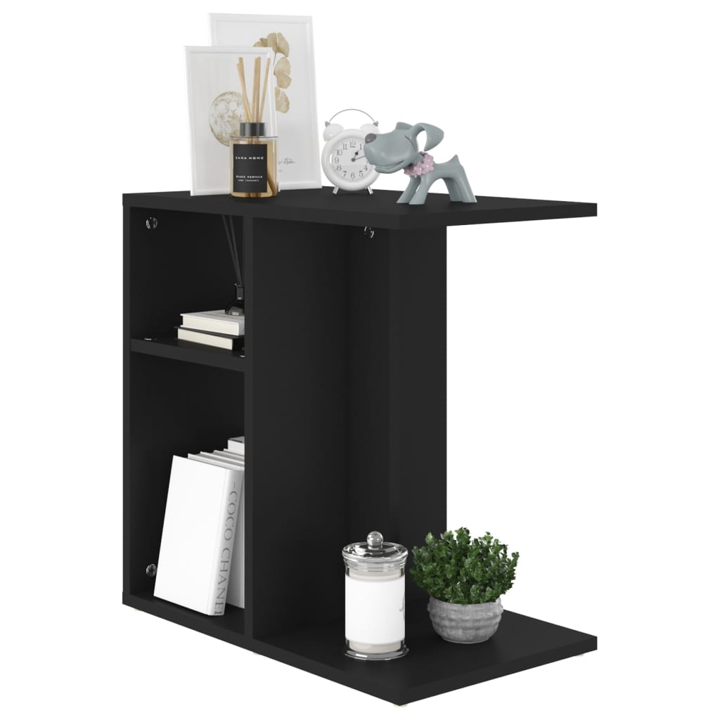 Side Table Black 50x30x50 cm Engineered Wood
