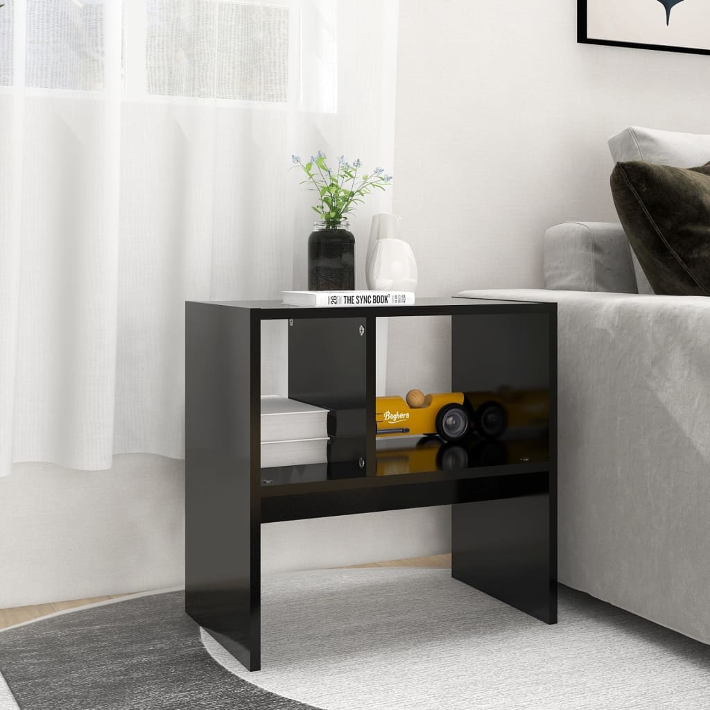 Side Table Black 50x30x50 cm Engineered Wood