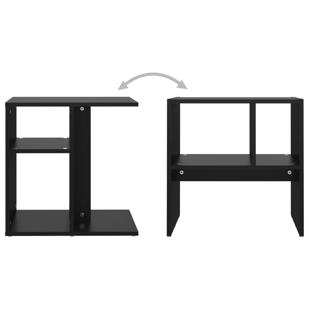 Side Table Black 50x30x50 cm Engineered Wood