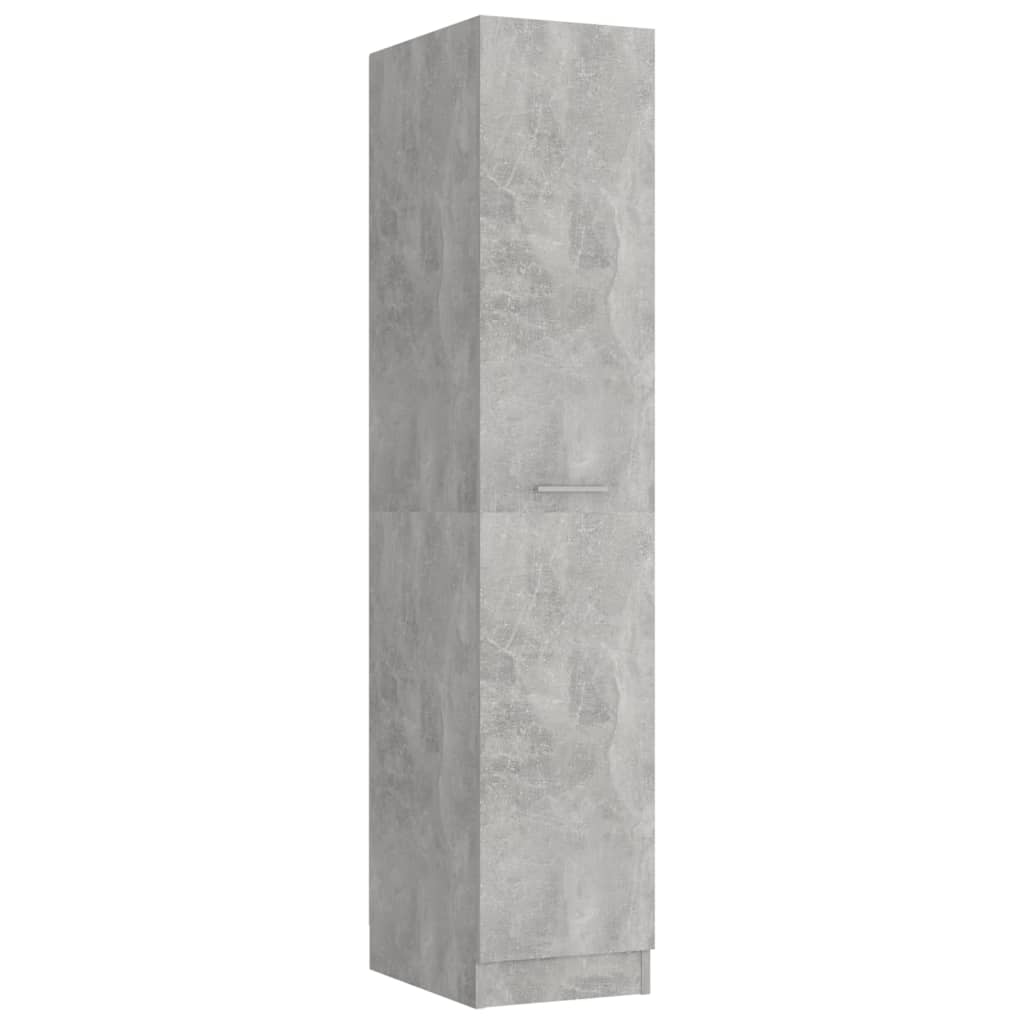 Apothecary Cabinet Concrete Grey 30x42.5x150 cm Engineered Wood