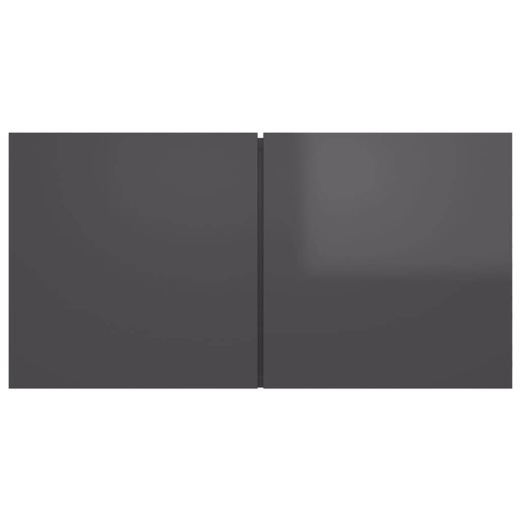 Hanging TV Cabinets 2 pcs High Gloss Grey 60x30x30 cm