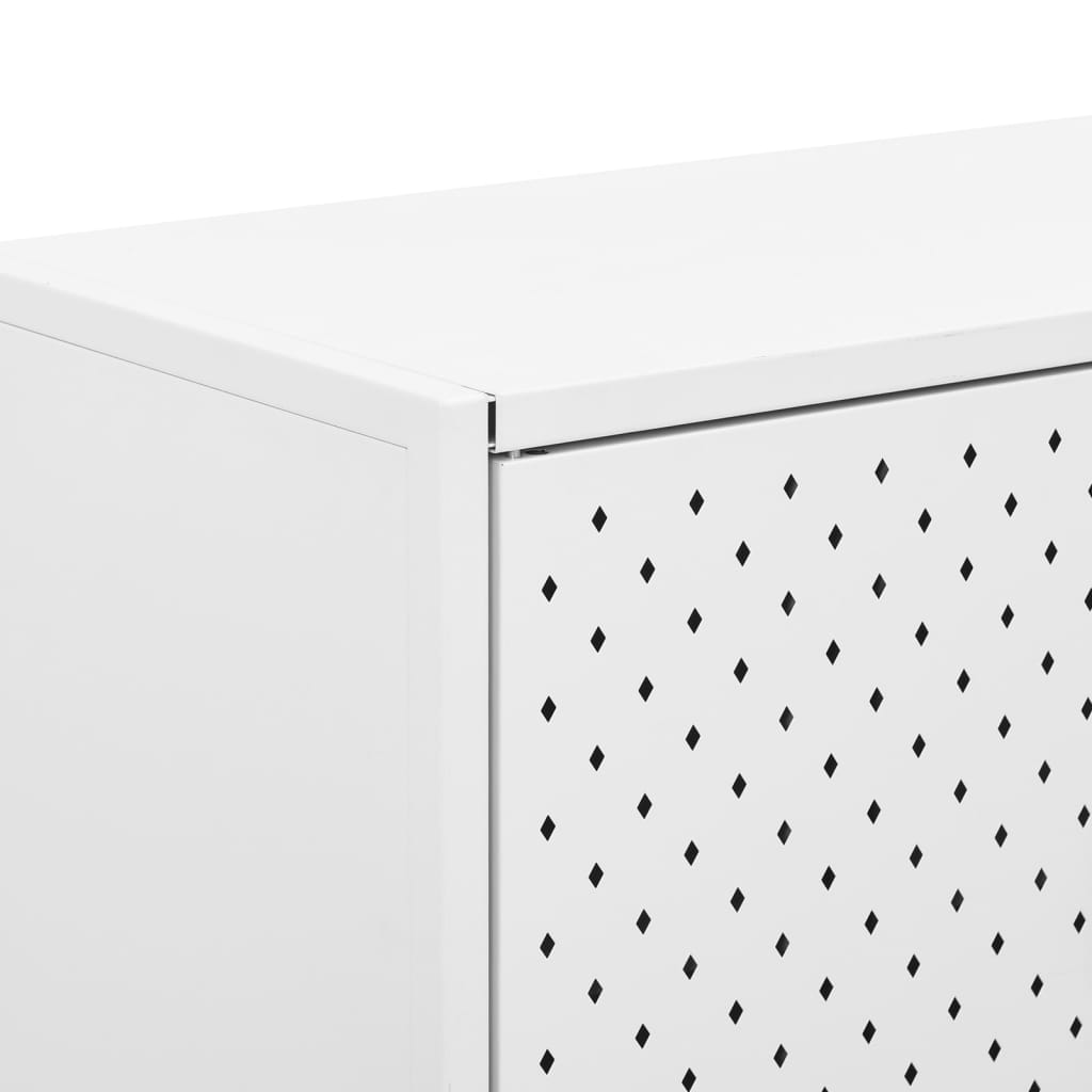 Sideboard White 75x35x75 cm Steel