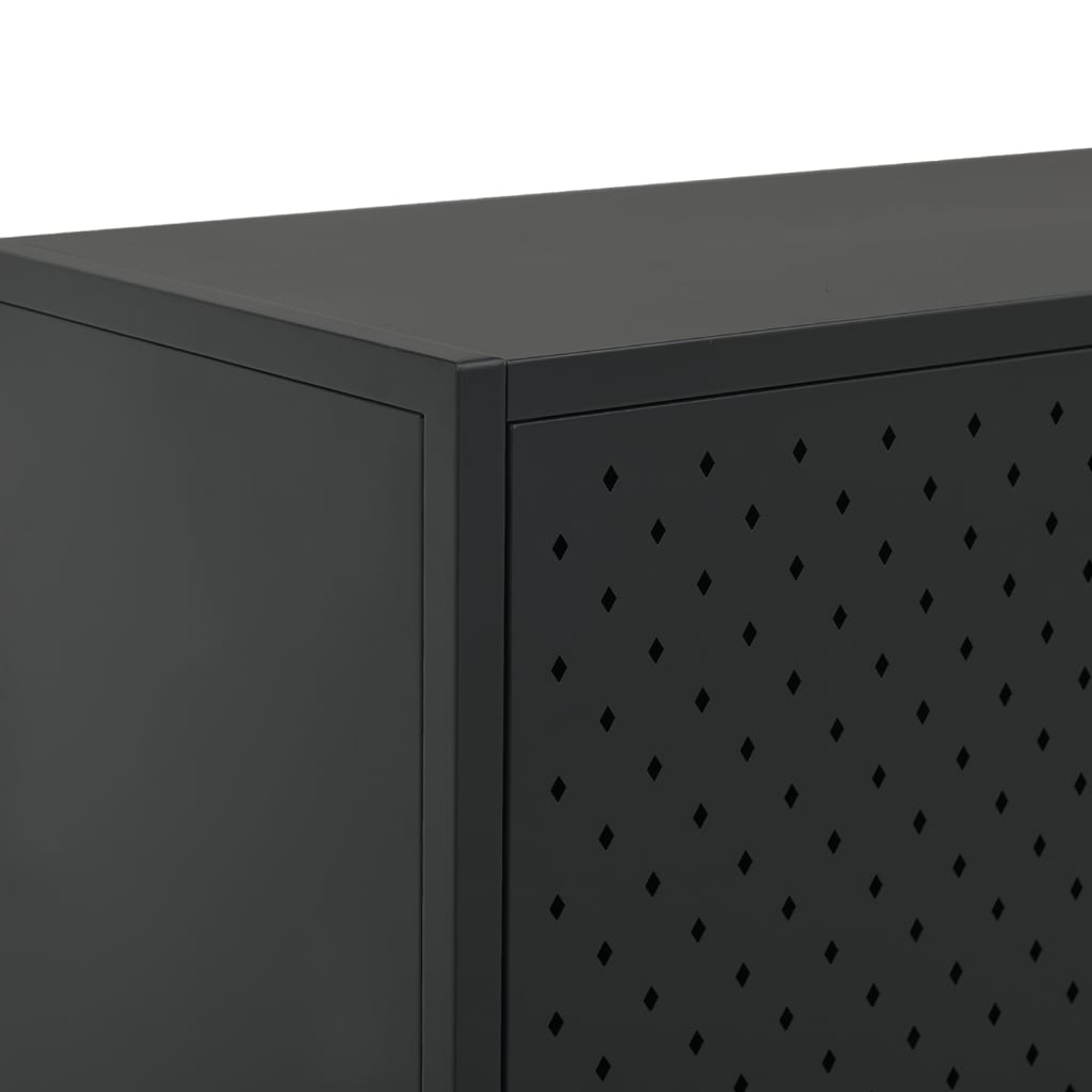 Highboard Black 80x35x100 cm Steel