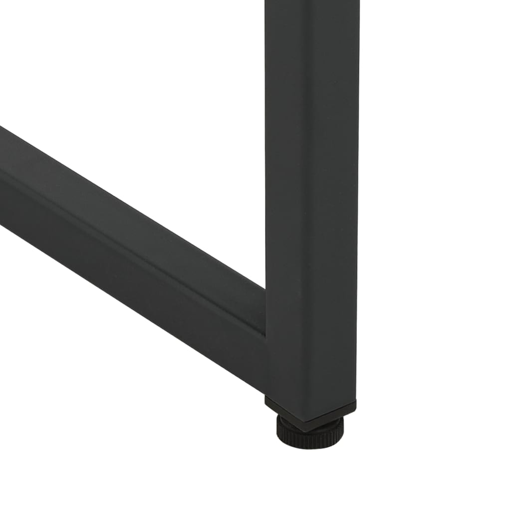 Highboard Black 80x35x135 cm Steel and Tempered Glass