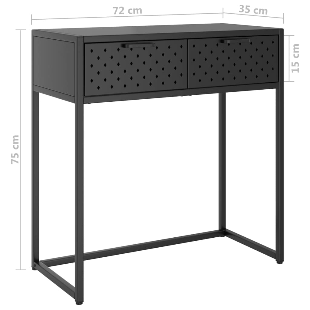 Console Table Anthracite 72x35x75 cm Steel