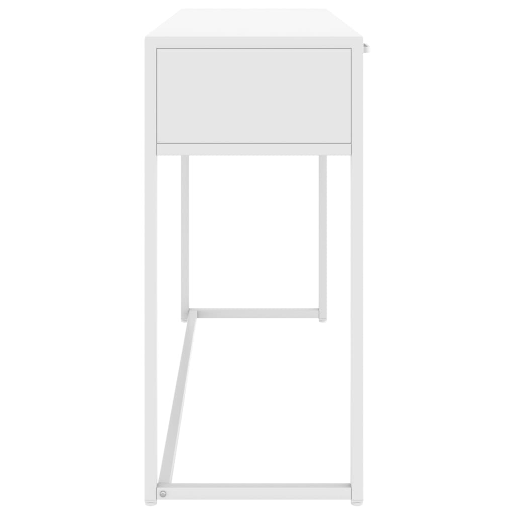 Console Table White 106x35x75 cm Steel