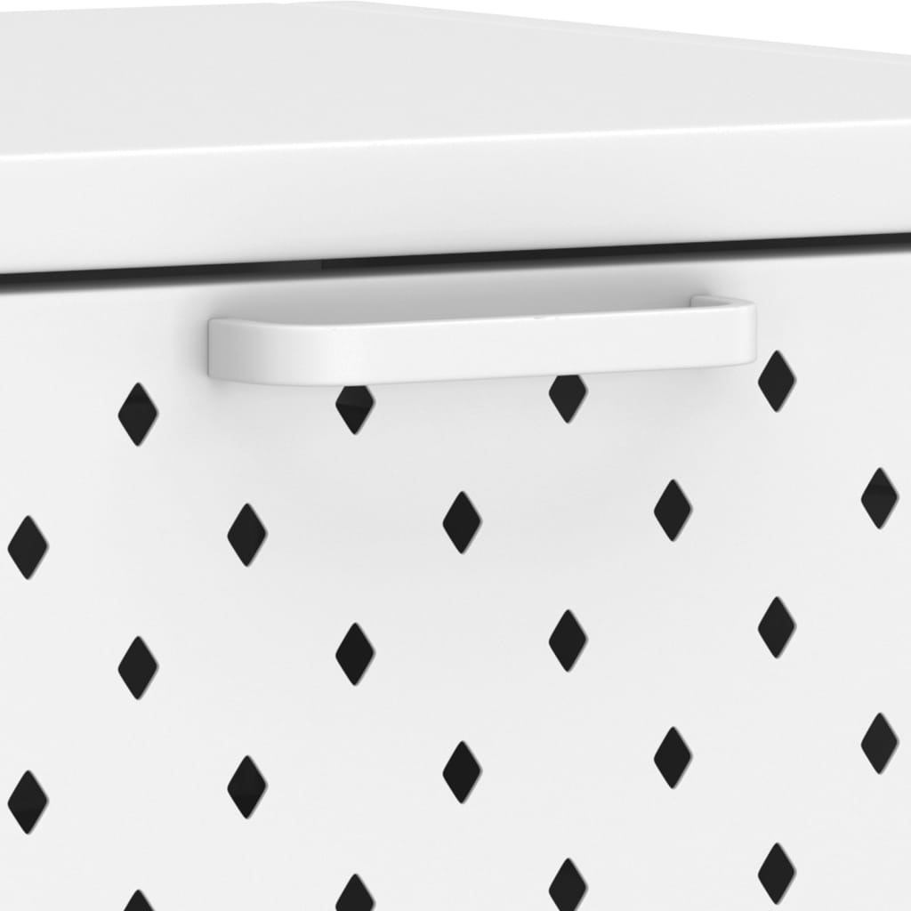 Console Table White 106x35x75 cm Steel