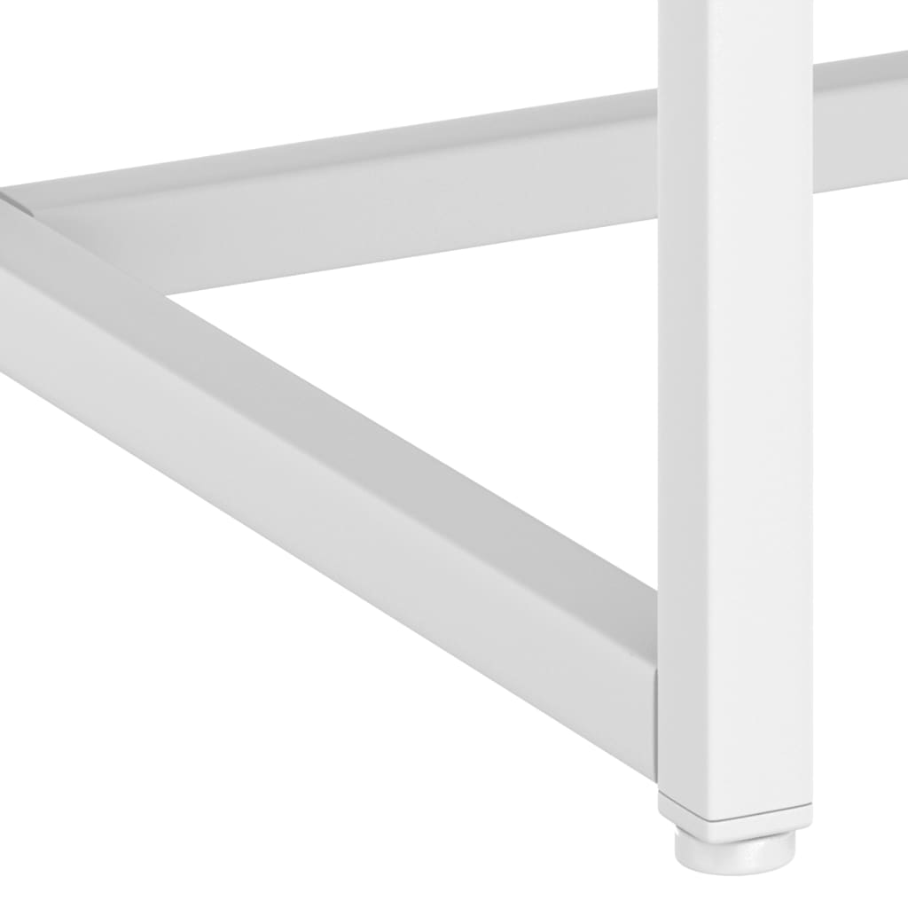 Console Table White 106x35x75 cm Steel