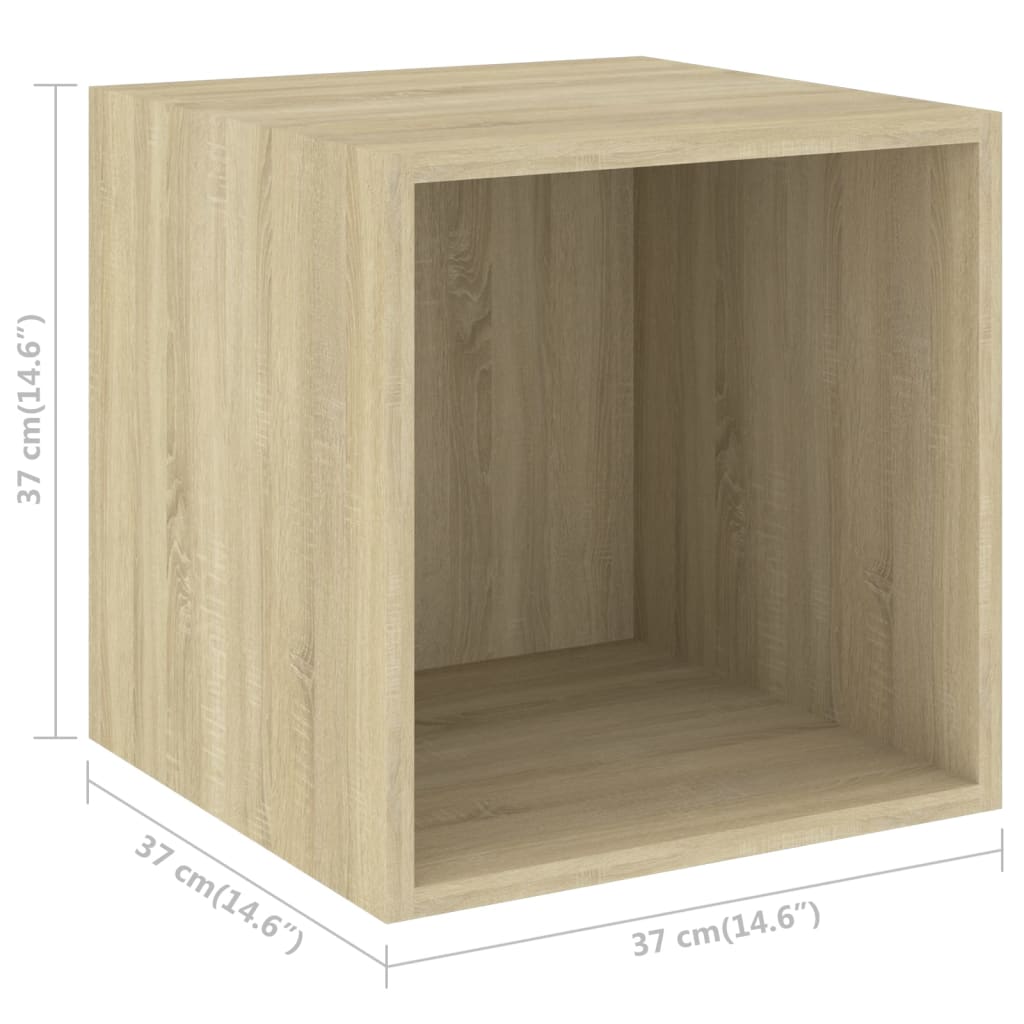 2 Piece TV Cabinet Set Sonoma Oak Engineered Wood
