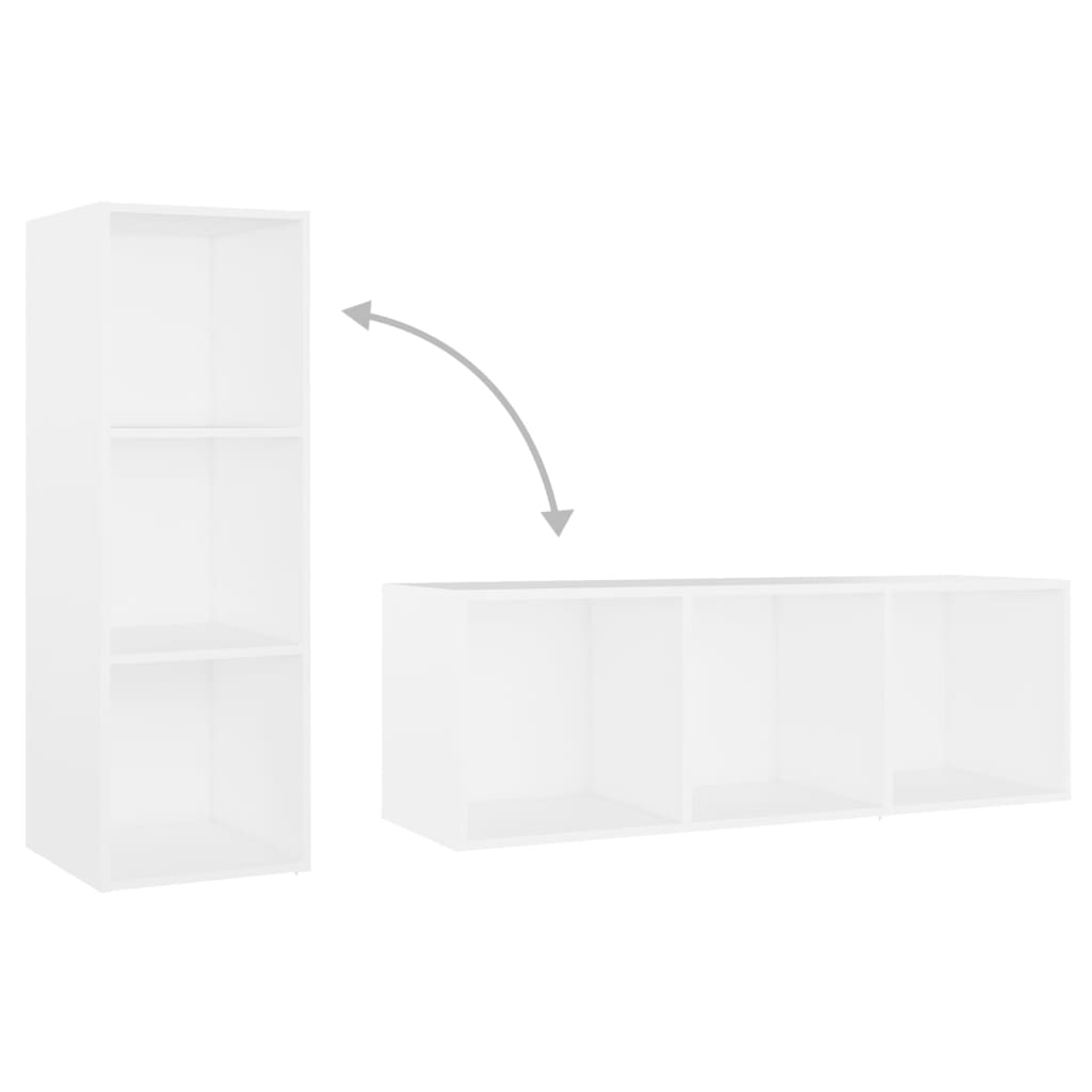 TV Cabinets 3 pcs White 107x35x37 cm Engineered Wood