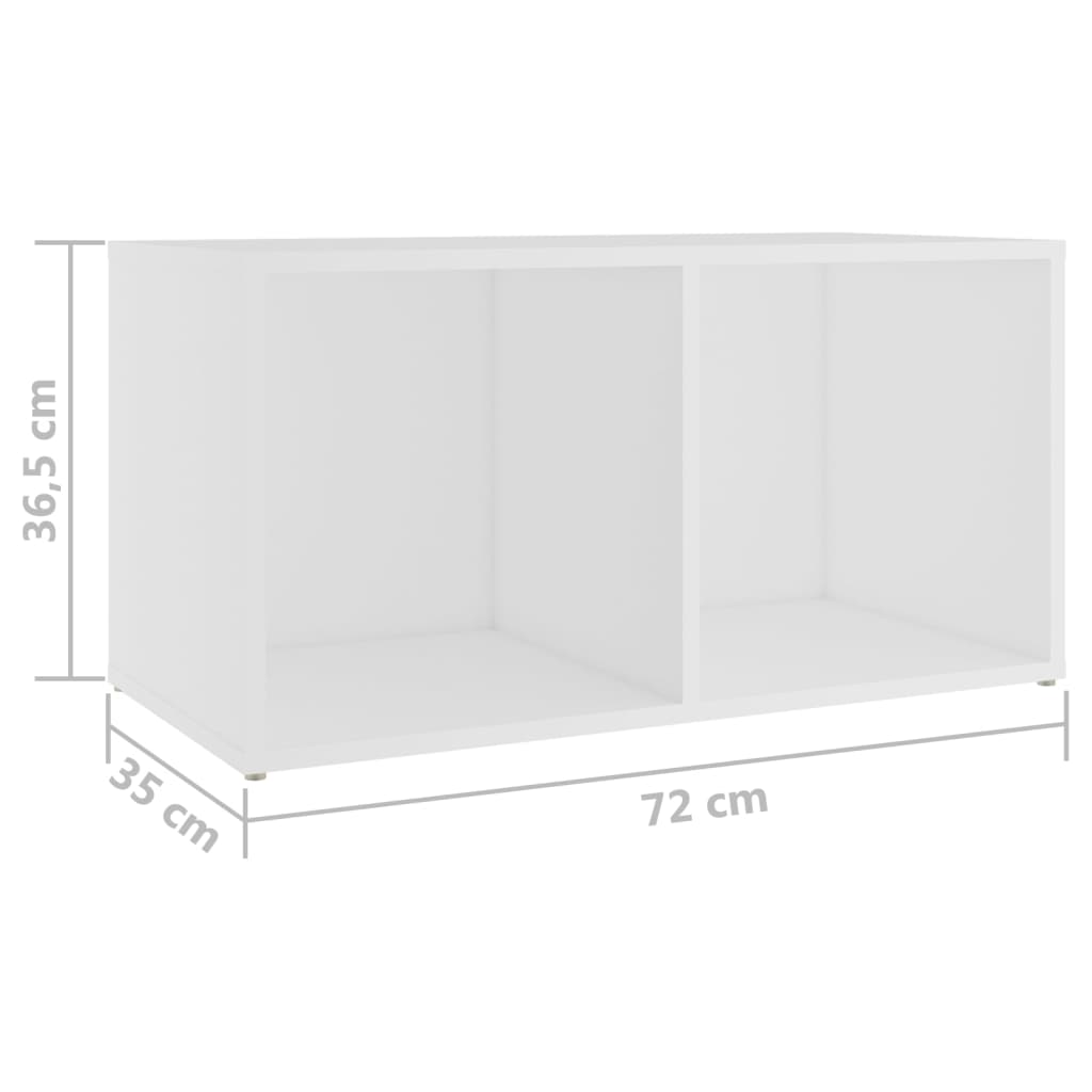 3 Piece TV Cabinet Set White Engineered Wood
