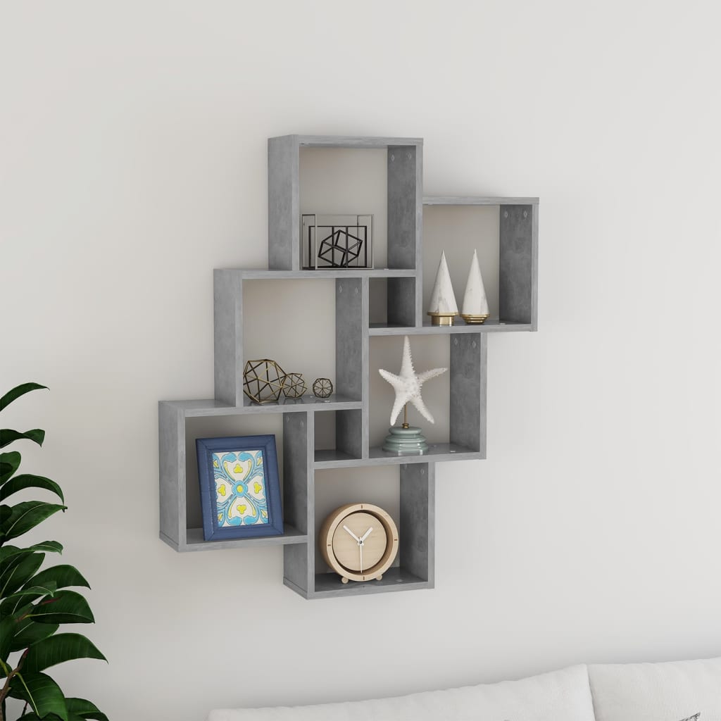 Wall Cube Shelf 78X15X93 Cm Engineered Wood