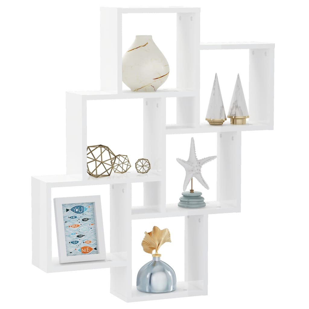 Wall Cube Shelf 78X15X93 Cm Engineered Wood