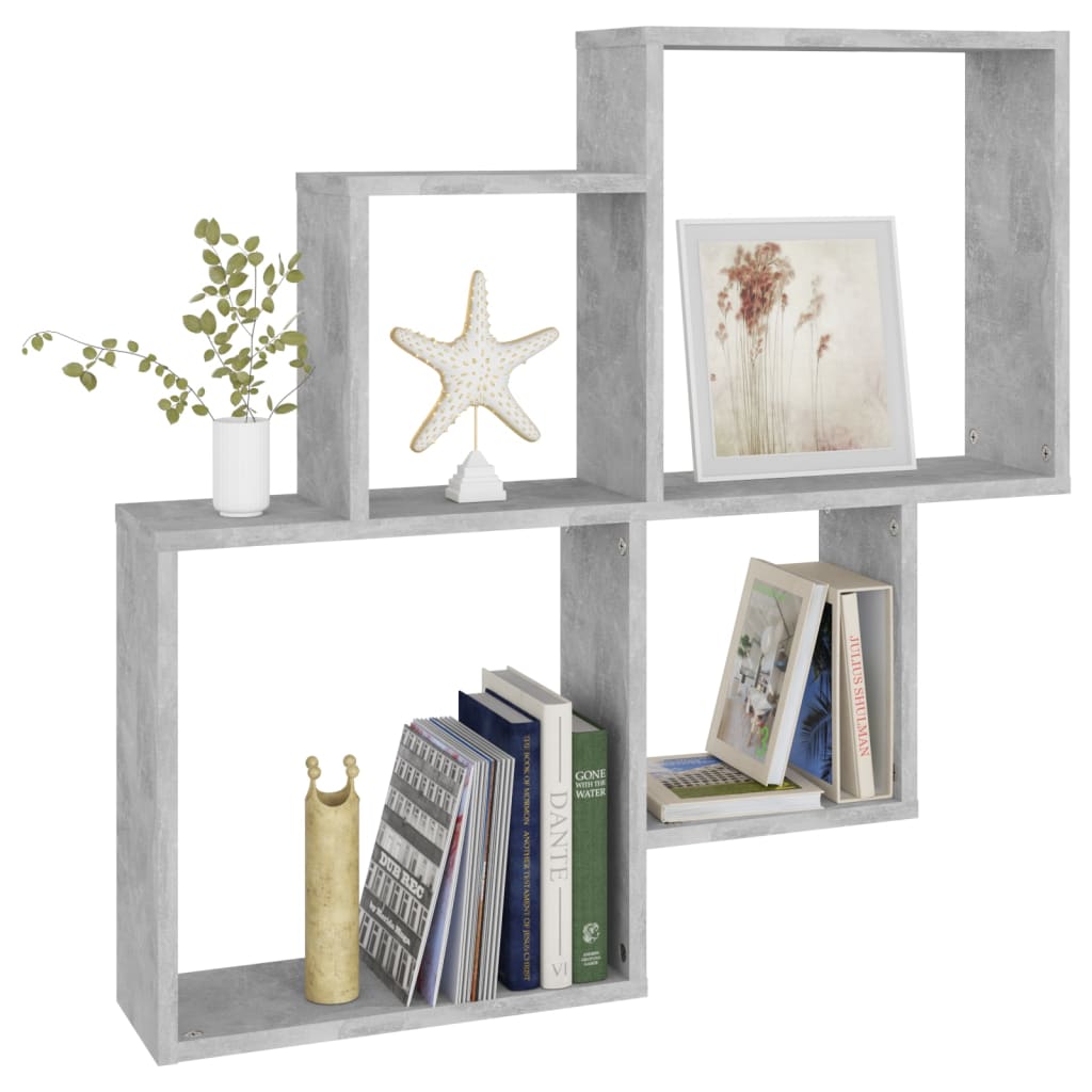 Wall Cube Shelf 80X15X78.5 Cm Engineered Wood