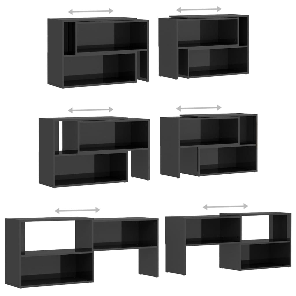 TV Cabinet High Gloss Grey 149x30x52 cm Engineered Wood