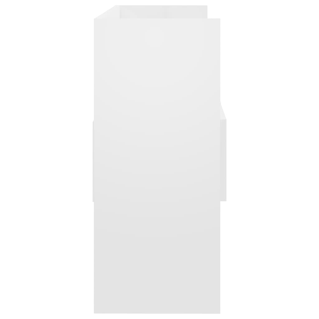 Sideboard High Gloss White 105x30x70 cm Engineered Wood