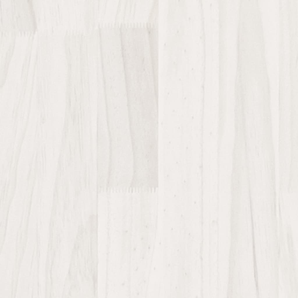 Side Cabinet White 60x36x84 cm Solid Pinewood