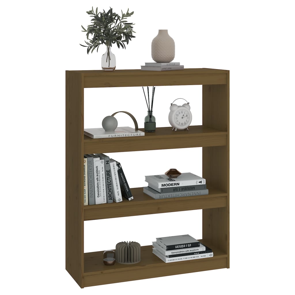 Book Cabinet/Room Divider Honey Brown 80x30x103.5 cm Wood Pine