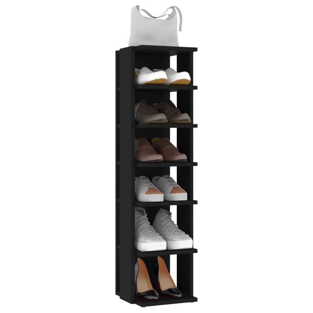 Modern Wooden 2pcs Open Shoe Storage Cabinet Wood Trainer Organiser Units