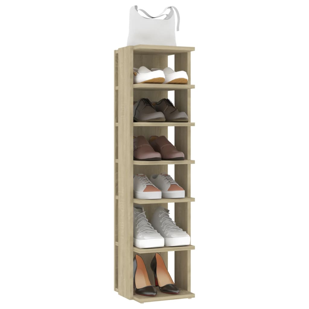 Modern Wooden 2pcs Open Shoe Storage Cabinet Wood Trainer Organiser Units