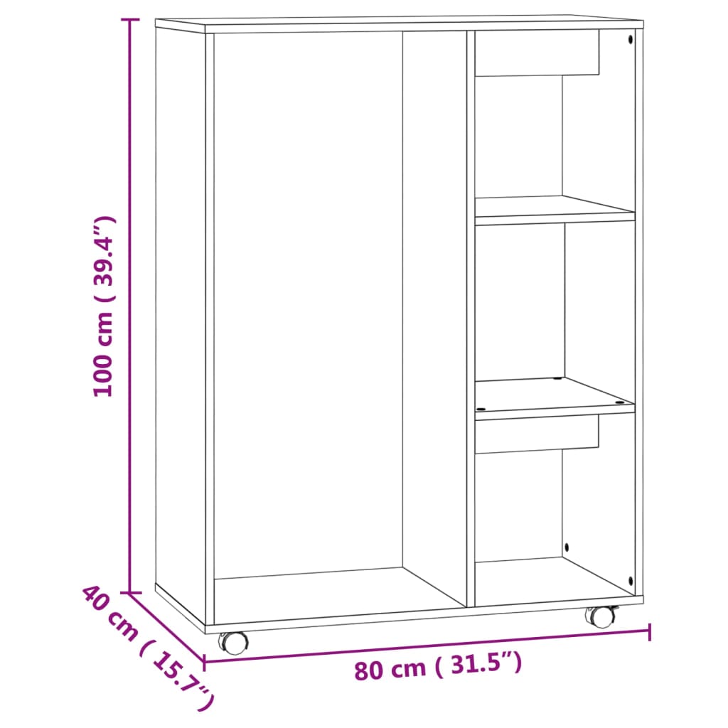 Modern Wooden Open Bedroom Wardrobe With Hanging Clothes Rail & Shelves