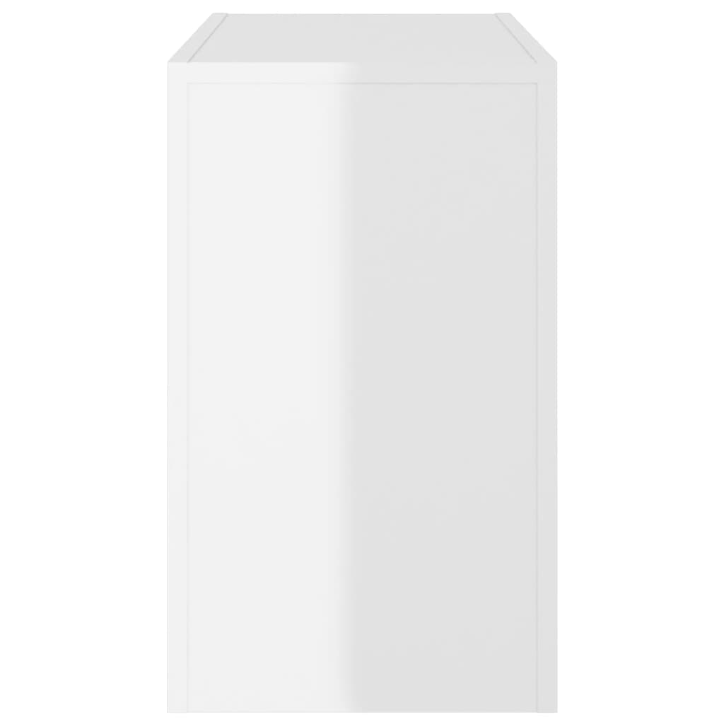 Nesting Coffee Tables 3 pcs High Gloss White Engineered Wood