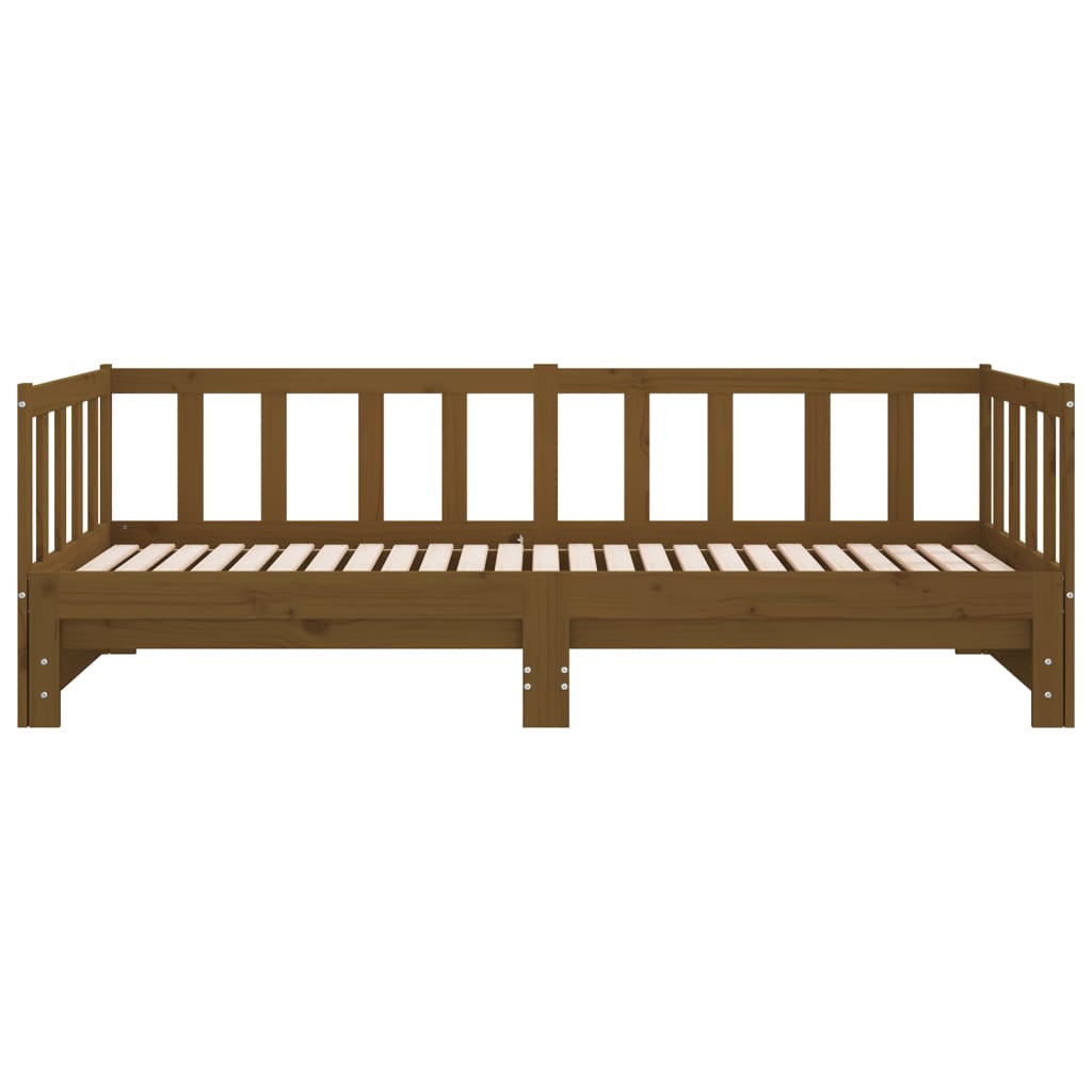 Pull-out Day Bed without Mattress Honey Brown 2x(90x200)cm
