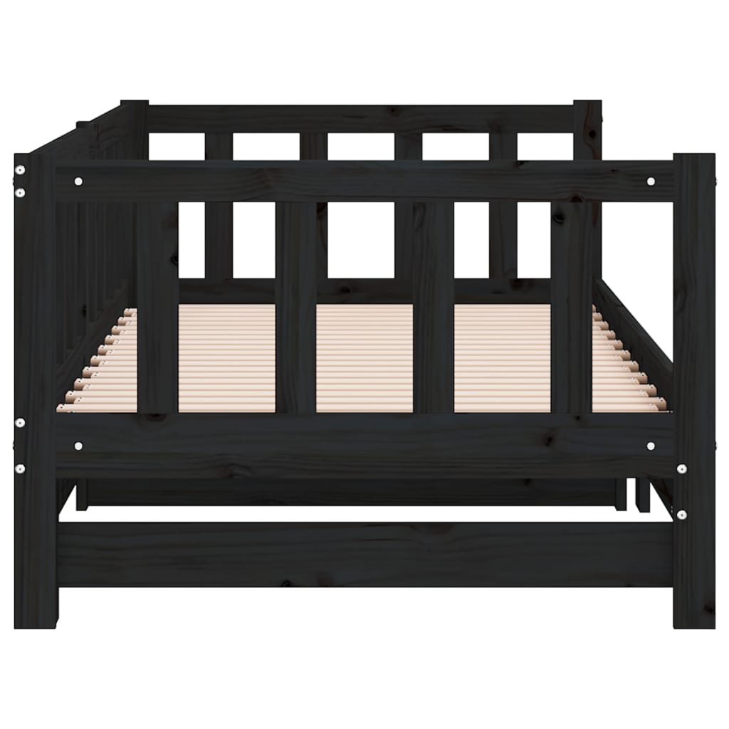 Pull-out Day Bed without Mattress Black 2x(90x200)cm