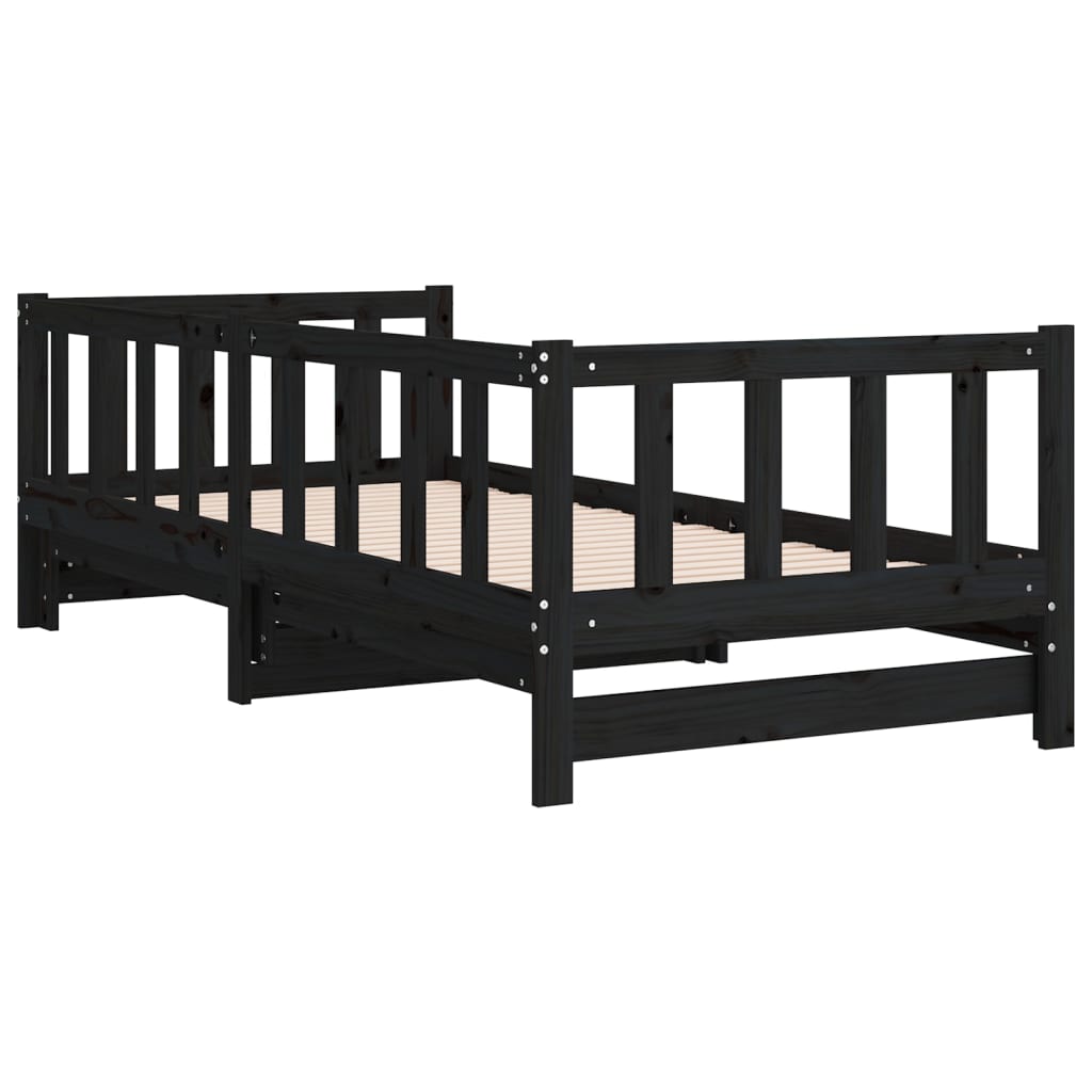 Pull-out Day Bed without Mattress Black 2x(90x200)cm