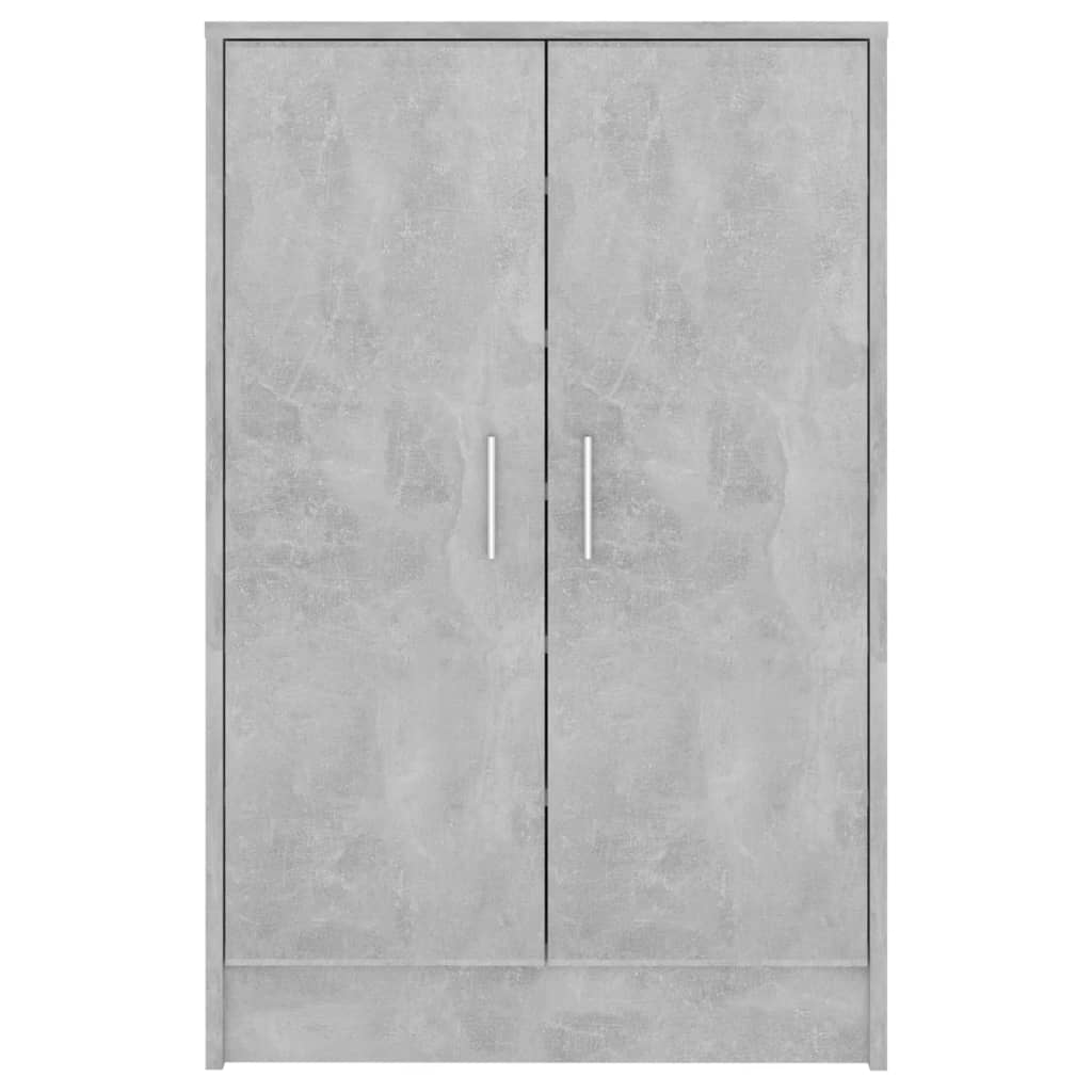 Shoe Cabinet Concrete Grey 60x35x92 cm Engineered Wood