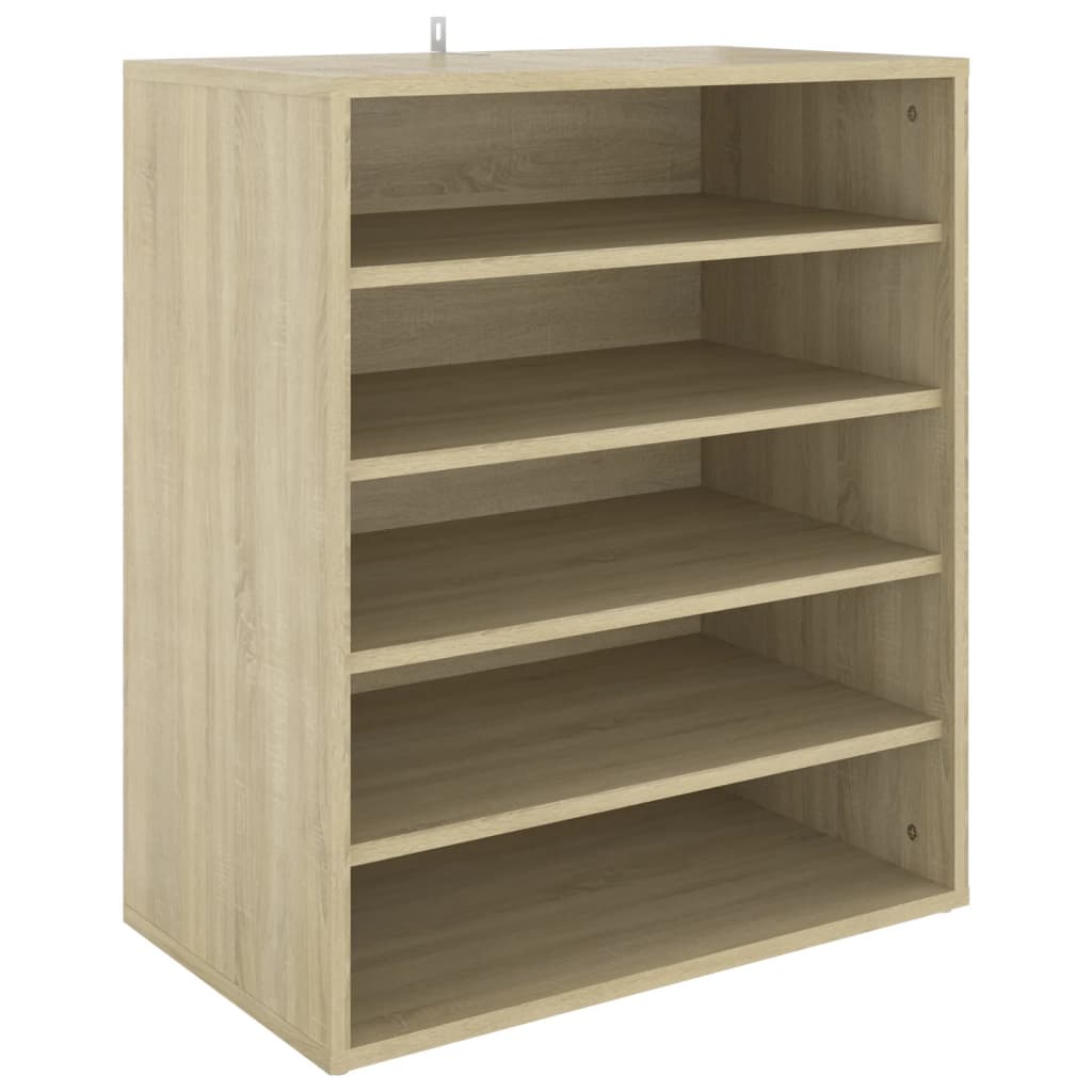 Shoe Cabinet Sonoma Oak 60x35x70 cm Engineered Wood