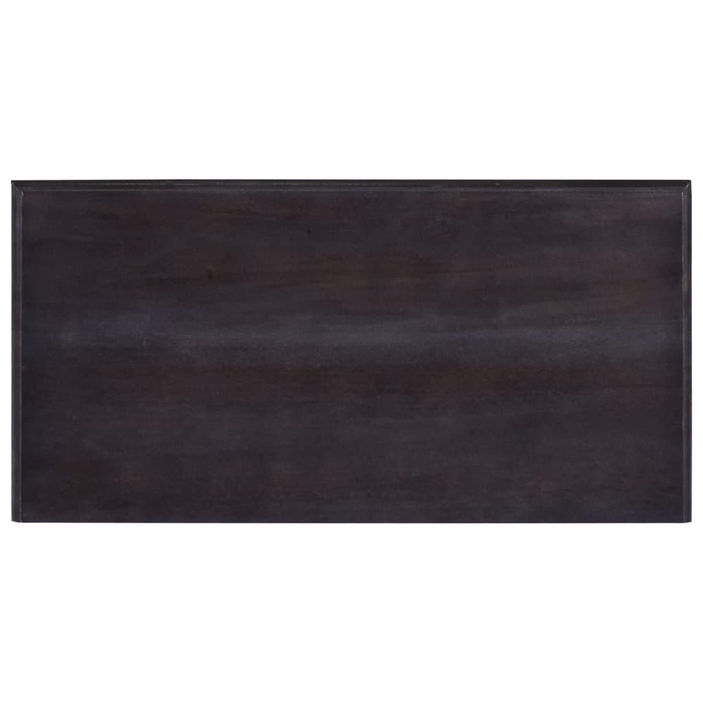 Console Table with Drawer Black 60x30x75 cm Solid Wood Mahogany