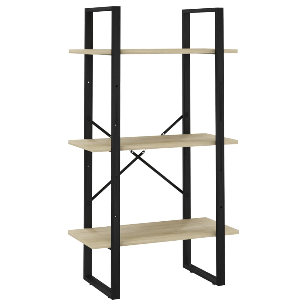 5-Tier Book Cabinet Sonoma Oak 60x30x175 cm Engineered Wood