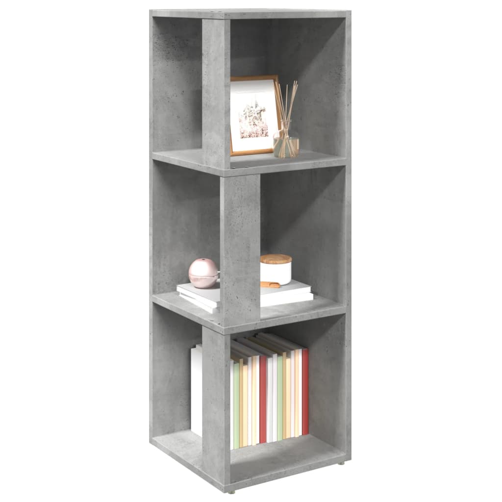 Corner Cabinet Concrete Grey 33x33x100 cm Engineered Wood