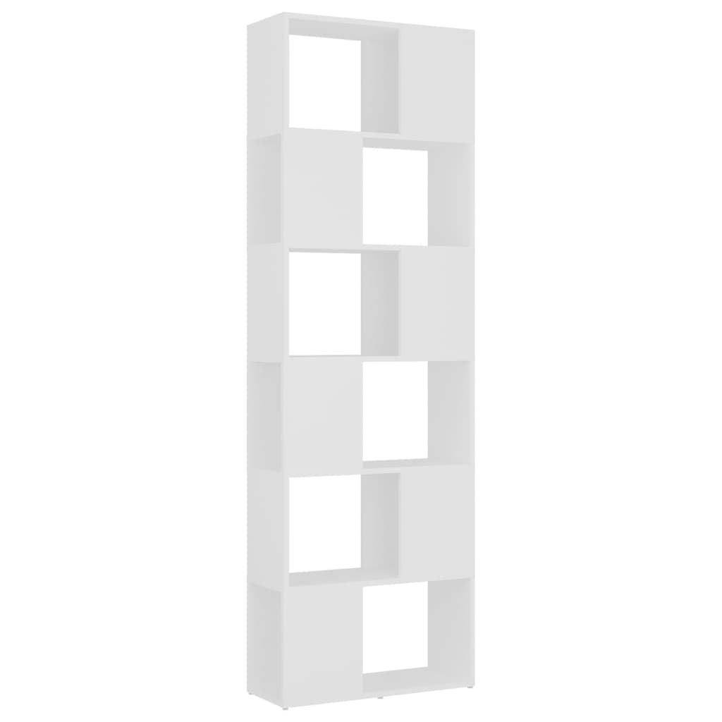 Modern Wooden Tall Open Bookcase Book Storage Cabinet Room Divider Wood