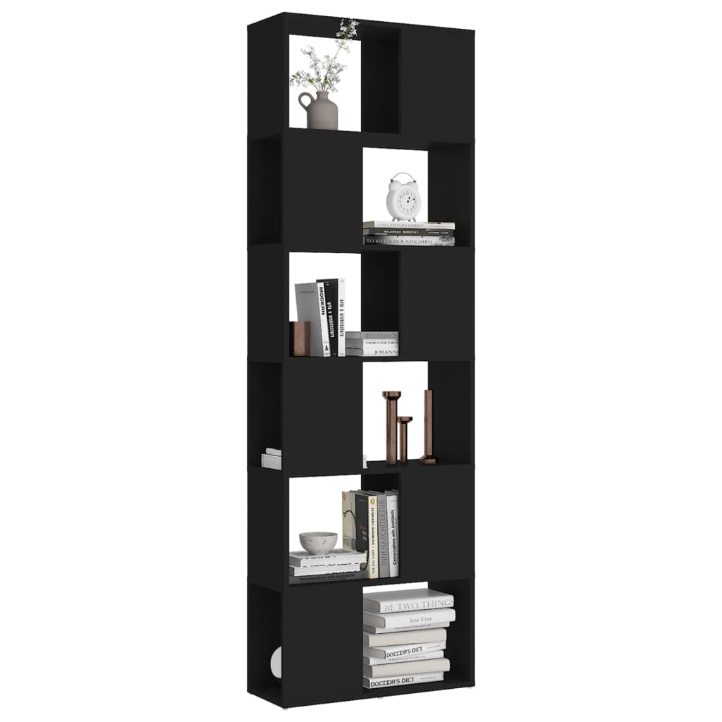 Modern Wooden Tall Open Bookcase Book Storage Cabinet Room Divider Wood