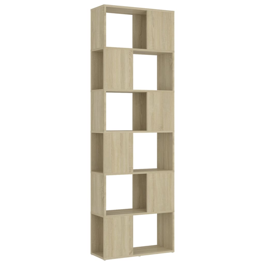 Modern Wooden Tall Open Bookcase Book Storage Cabinet Room Divider Wood