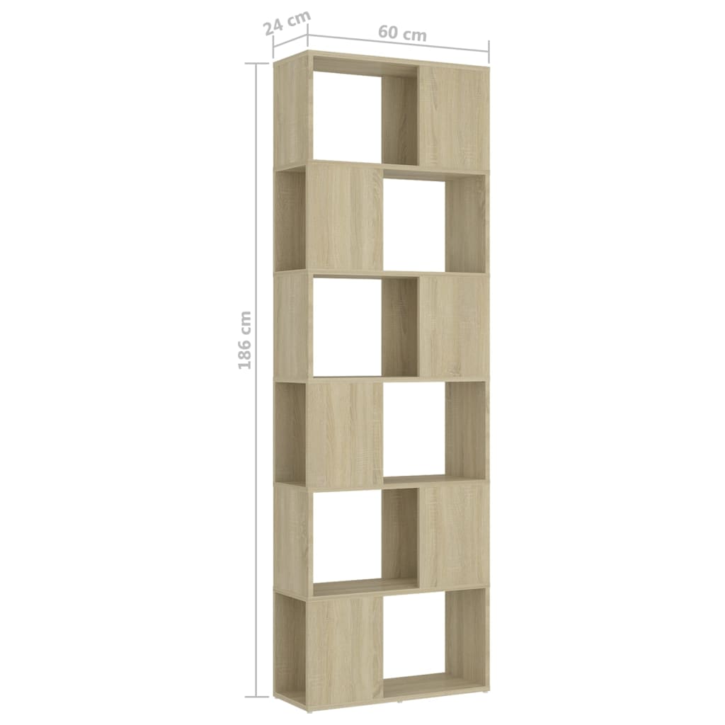Modern Wooden Tall Open Bookcase Book Storage Cabinet Room Divider Wood