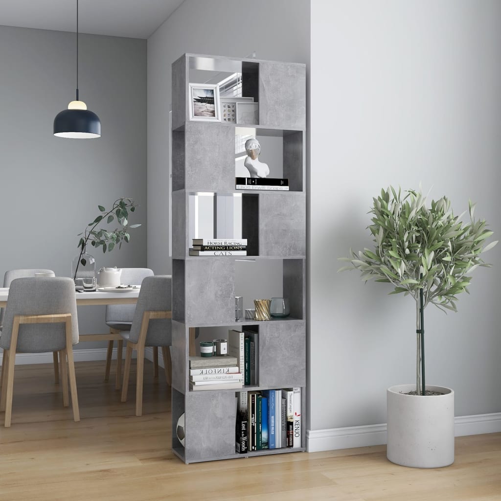 Modern Wooden Tall Open Bookcase Book Storage Cabinet Room Divider Wood