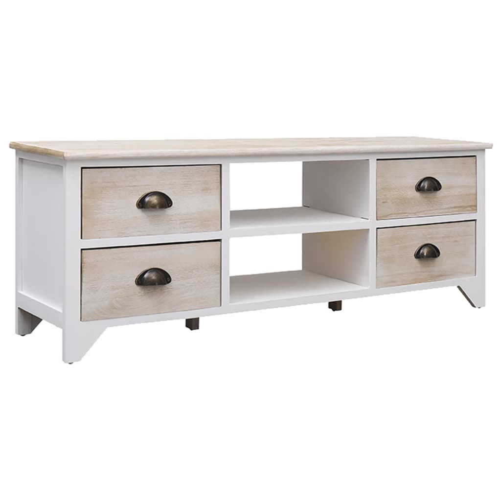 TV Cabinet 108x30x40 cm Solid Paulownia Wood