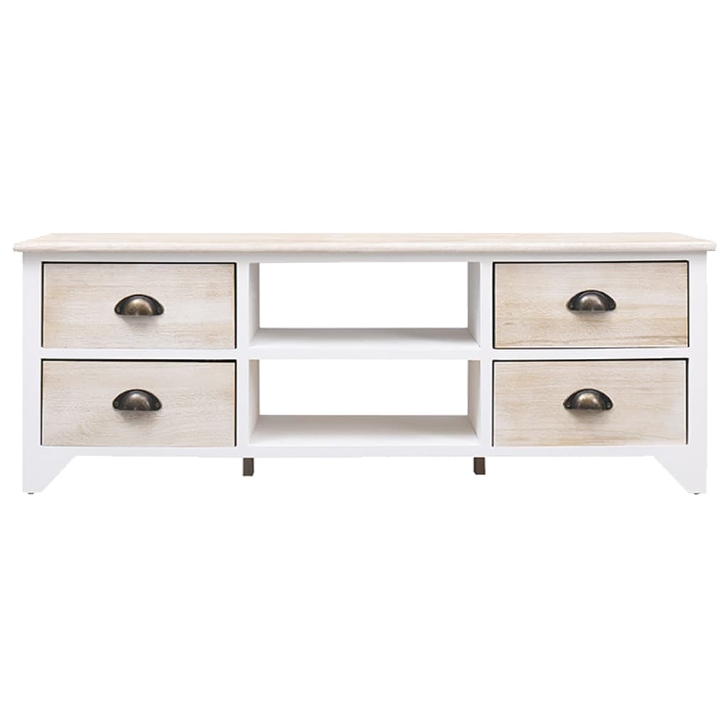 TV Cabinet 108x30x40 cm Solid Paulownia Wood