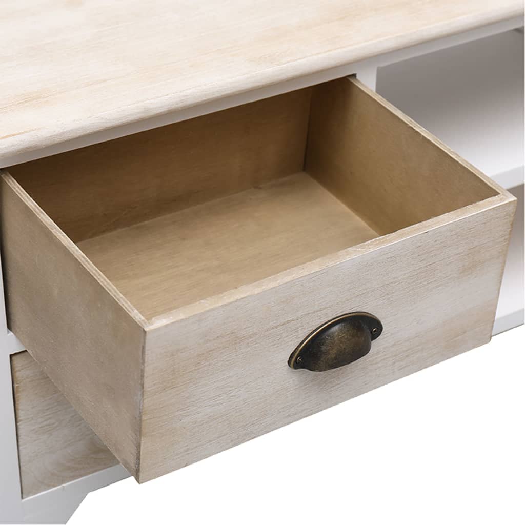 TV Cabinet 108x30x40 cm Solid Paulownia Wood
