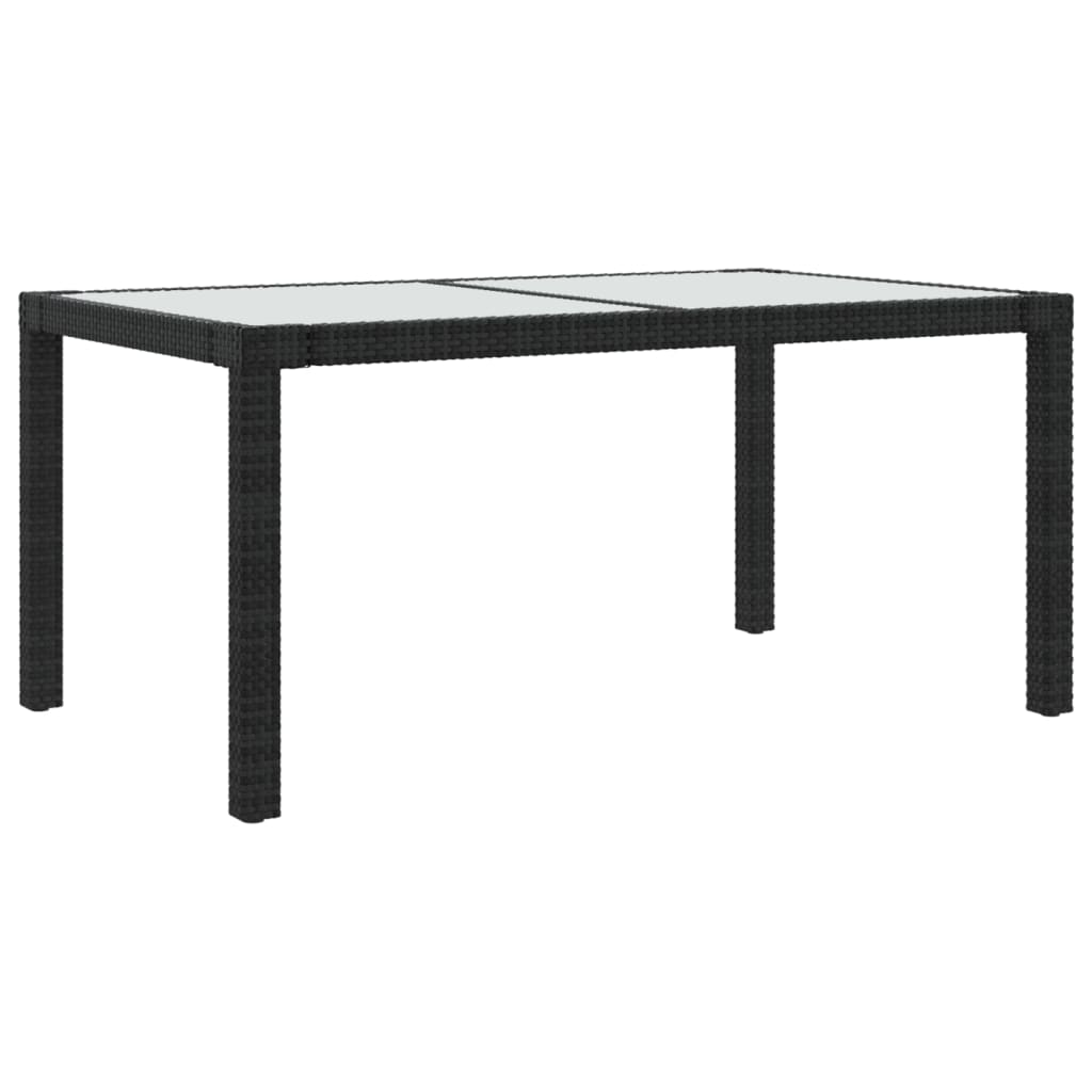 Outdoor Patio Rectangular Garden Dining Table With Glass Top Outside Tables